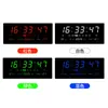 Reloj de Pared Electrónico Digital con Pantalla LED Grande en Inglés, Calendario Perpetuo, Pantalla de Temperatura y Pantalla Digital para Centros Comerciales