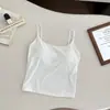 Camisola de tirantes finos de Lyocell para chica popular con copas, lencería para mujer, prenda exterior, sujetador sin espalda, lencería, top de capa base