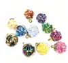 Estilo Ins Fresco y Sencillo Accesorios de Lentejuelas Iridiscentes Aurora Colgante de Bola de Cristal Pendientes Hechos a Mano DIY Collar Papelería