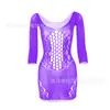 Atacado de Comércio Exterior Europeu e Americano Vestido Sexy de Renda com Suspensório, Saia Bodycon Justa Vazada, Tamanho Grande W317