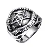 Nuevos accesorios transfronterizos: Anillo religioso de hexagrama para hombre de acero de titanio, joyería de acero de titanio, accesorios temáticos de ovejas al por mayor
