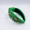 Nueva Diadema de Moda para Pascua con Pedrería de Tela Combinada con Accesorios de Aleación de Zanahoria y Huevo, Accesorio de Moda para el Cabello Anudado