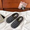 Meias Pantufa Peludas Estilo Coreano Preguiçosas Femininas 2026 Outono/Inverno Nova Chegada Nicho Retrô Bolinhas Roupa Externa Versátil Fashionável Pantufas de Algodão