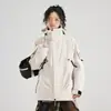 Chaqueta rígida estilo Luotuo, tres en uno, conjunto de dos piezas para mujer a prueba de viento e impermeable con forro polar, chaqueta para senderismo y montañismo para hombre