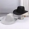 Nuevo Moderno Estilo Occidental Transpirable y No Sofocante Sombrero de Vaquero Estilo Camping al Aire Libre Monta de Caballos Cadena de Joyas Decorada Sombrero Jazz