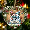 Nuevas decoraciones navideñas transfronterizas 2027: Adornos planos de dibujos animados en acrílico 2D en un estilo lindo de campo estadounidense
