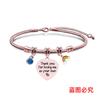 Pulsera transfronteriza de acero inoxidable Europa y Estados Unidos pulsera hueso de serpiente día de la madre diamante azul conmemorativo regalo festivo pulsera con letras al por mayor