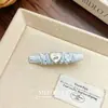 Pinza para el Cabello Plegada con Lunares, Corazón de Cereza y Pedrería Dulce Coreana, Pinza de Pico de Pato Versátil y Elegante, Pinza para Flequillo, Accesorio para el Cabello, Tocado