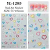 Pegatinas para Uñas Corazón de Dopamina 5D Estereoscópicas en Relieve Versátiles Recortadas Corazón Pegatinas para Manicura DIY Joyería Estilo Yl