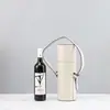 Caja decorativa moderna de lujo ligero de alta gama, cilindro de cuero portátil para vino, para sala de estar, recibidor, estudio, hotel y decoración del hogar