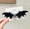 Horquilla de Halloween 2024, accesorios para el cabello, calavera de murciélago, para el día de los fantasmas, para fiestas, disfraces y sombreros.