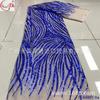 Poliéster Listrado Moda Renda Lantejoula Bordado Opções Multicoloridas Banquete Vestido de Noite Roupa Saia Tecido de Malha Vestido de Casamento