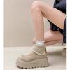 Botines Cortos de Alta Gama, Modernos y Versátiles para Mujer, Nuevos Modelos Otoño e Invierno, Botas Martin con Suela Gruesa que Aumentan la Altura, Botines Cortos Adelgazantes para Mujeres Bajitas