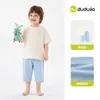 [Sensación Cómoda y Apenas Presente] Ropa Infantil Dudu Pijamas para Bebé Verano Nuevo Conjunto de Ropa de Casa para Niños Ropa para Niñas