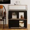 Gabinete USB Aparador Lateral Antiguo Medio Dormitorio Mesa de Noche Acero Inoxidable Combinación Modular Gabinete Lateral Sala de Estar Cubo de Almacenamiento