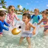 Flotador de natación de pato inflable transparente de material PVC hecho a medida en lotes pequeños, seguro, fácil de transportar y almacenar