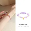 Pulsera de Plata de Ley S925 con Mariposa, Perla de Agua Dulce Natural y Amatista, Joyería de Mano de Diseño Simple de Alta Gama para Mujer