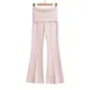 Atacado de Roupas Femininas Transfronteiriças Estilo Europeu e Americano Outono e Inverno Novo Conjunto de Calça Casual Versátil com Capuz de Cor Lisa + Cintura