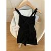 Sexy Spice Girl Deseo Puro Viento Camisola sin Espalda con Tirantes Cruzados para Mujer Ropa de Verano Hermosa Espalda Top sin Mangas con Almohadilla en el Pecho
