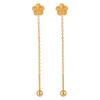 Pendientes de Acero de Titanio Elegantes de Alta Calidad, Moda Simple de Lujo Ligero Estilo Japonés y Coreano, Versátiles, Láser, Cara, Flor de Ciruelo, Línea de Oreja, Personalidad Única