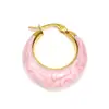 Pendientes de aro con esmalte de gota blanca de lujo ligero de alta gama para mujer, nuevo estilo de moda, pendientes de temperamento versátiles, pendientes al por mayor