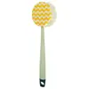 Cepillo de baño con mango largo, bola de baño y estropajo dos en uno, cepillo para la espalda, cepillo de baño de doble cara