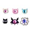 Joyería de uñas de celebridades en línea, nuevos ojos de diablillo, dopamina, dibujos animados, lindo monstruo de Halloween, taladro de uñas de metal