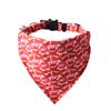 Amingge nuevos suministros para mascotas Día de San Valentín serie labios de amor collar para gato pañuelo triangular de girasol