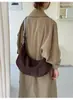 Bolso de Felpa Gamuzada para Axila Mujer 2026 Nuevo Otoño Retro Commute Bolso de Hombro Único Tacto de Alta Gama Bolso Tote Plegado