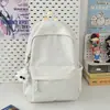 2026 Nueva Moda Casual Mochila Escolar Estilo Coreano Color Sólido Fresco Mochila para Estudiantes de Secundaria y Universidad Mochila de Campus para Mujeres