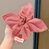 2025 Nueva Diadema Linda con Lazo Bufanda Cuadrada Goma para el Cabello Cola de Caballo Grande Infantil Flor Accesorio para el Cabello de Niña