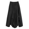 Falda Yohji Yamamoto Verano Irregular Día Estilo Mixto Nicho Color Sólido Drapeado Pellizcado Diseño Estilo Oscuro