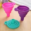 Funil Telescópico Mini Dobrável Criativo Utensílios de Cozinha Funil de Borracha Macia Dispenser de Líquidos Doméstico Funil de Óleo Pote de Óleo Vazamento