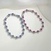 Pulsera de Cristal Puntiagudo Rojo Corindón Azul Estilo Europeo y Americano Transfronterizo Douyin con Circonias de Diamante Completo Pulsera de Moda que Combina con Todo Pulsera Ajustable
