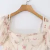 Vestido de longitud media color crema estampado estilo europeo y americano Ins transfronterizo moda 2026 elegante para mujer estilo vacacional