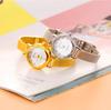 Reloj de Pulsera de Cuarzo Compacto de Lujo para Mujer con Correa de Malla Fina Simple de Alta Gama, Nuevo, de Alta Venta, Esfera Pequeña