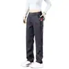Pantalones casuales para hombre con cremallera de bolsillo transfronteriza, pantalones versátiles de pierna recta holgados de negocios de alta gama para hombre, pantalones largos de primavera y otoño para hombre
