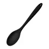 Cuchara grande densa de silicona todo en uno, utensilios de cocina de silicona, cuchara antiadherente para cocinar sopa, cuchara para mezclar, mango largo, ensalada más