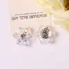 Suministro Exclusivo Transfronterizo para Xiaohongshu: Cuentas de Cristal de Flor Brillante de Cinco Pétalos Accesorios Decorativos Hechos a Mano para Pendientes DIY