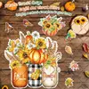 Set de Pegatinas para Coche de Buzón de Pavo de Acción de Gracias Pegatinas Magnéticas Pegatinas de Decoración de Dibujos Animados Pegatinas de Fiesta Pegatinas Festivas Pegatinas para Refrigerador