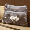 Artesanías con Características Chinas para Extranjeros Nanjing Yunjin Algodón de Doble Tiro Billetera Pequeña para Mujer Cartera Bordada