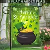 Bandera de Jardín Transfronteriza 2026 St. Bandera Decorativa de Jardín del Día de San Patricio Temu Bandera Decorativa para Exteriores Más Vendida