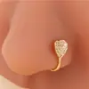 Europa y Estados Unidos personalidad transfronteriza sin perforación U-shaped nose nail cobre microincrustación circonita AB nariz estilo europeo y americano joyería clavo de nariz perforado