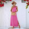 Novedad primavera y verano 2023 explosiones de estación independiente de Amazon transfronterizo caliente vestido de mujer europeo y americano con correa diagonal al hombro