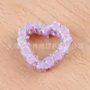 Acessórios de cerâmica vazada flor de amor bola de diamante macio contas com furo reto Acessórios para chaveiro de celular DIY colar