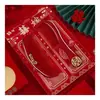 Peine de Plástico para Boda Peine Doble para Boda Suministros Festivos Fabricante Mayorista Rubí Doble Felicidad Peine de Dote Recién Llegado