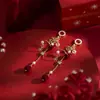 Pendientes de Copos de Nieve Diseño de Nicho Chicas Dulces Lindos Copo de Nieve Pendientes de Navidad Año Nuevo Pendientes Rojos Otoño e Invierno