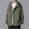 Otoño 2023 Nueva chaqueta de color sólido estilo Hong Kong Live Nueva chaqueta para hombre de moda Duffian Handsome Ins chaqueta con capucha