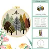 Kit de Bordado Paisaje Forestal, Estilo Nórdico, Decoración para Sala de Estar Ins, Arte de Pared Hecho a Mano DIY, Venta al por Mayor desde el Fabricante