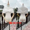 Vestido de Noiva Cobrindo os Braços, Vestido Tomara-que-caia da Noiva, Véu de Um Ombro Cobrindo os Braços, Mangas de Renda, Acessórios Removíveis
